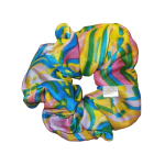 Jedwabna malowana Scrunchie ORIENTALNY ZANZIBAR
