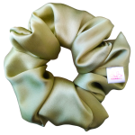 PISTACJOWA jedwabna scrunchie maxi 