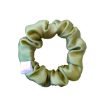 PISTACJOWA jedwabna scrunchie mini 