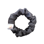 GRAFITOWA jedwabna scrunchie mini 