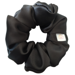 CZARNA jedwabna scrunchie maxi 
