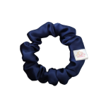 GRANATOWA jedwabna scrunchie mini 