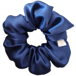 GRANATOWA jedwabna scrunchie maxi 