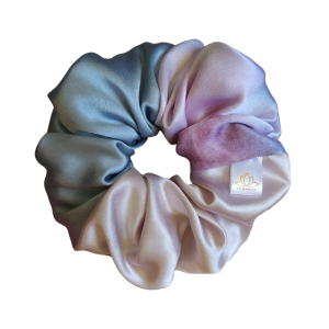 Jedwabna malowana Scrunchie NIEBO I