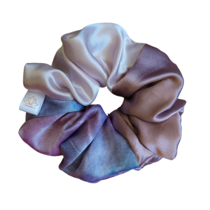 Jedwabna malowana Scrunchie NIEBO II