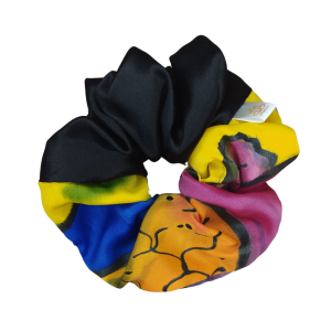 Jedwabna malowana Scrunchie BARWNA KENIA