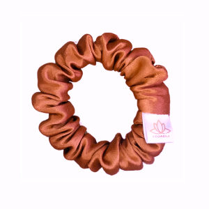 MIEDZIANA jedwabna scrunchie mini 