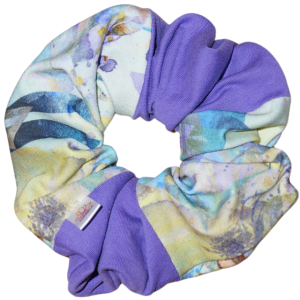 FIOLETOWA ŁĄKA-WRZOSOWY bawełniana scrunchie XL