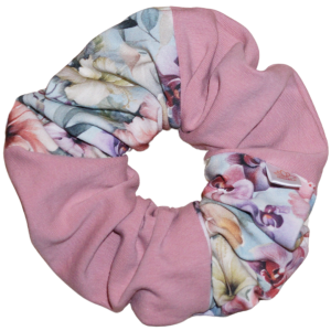 ROZMARZONE STORCZYKI-BRUDNY RÓŻ bawełniana scrunchie XL