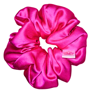 MAGENTA jedwabna scrunchie maxi