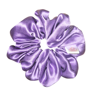 LAWENDOWA jedwabna scrunchie maxi